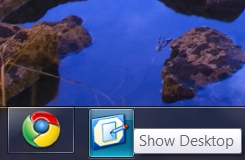 Show Desktop Icon Taskbar Windows 7