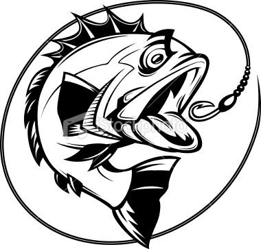Silhouette Bass Fishing Logos