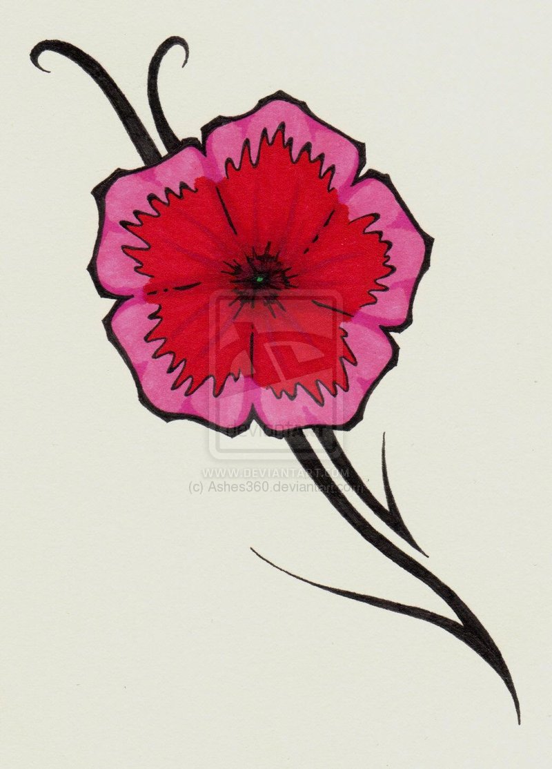 Simple Flower Tattoo Designs