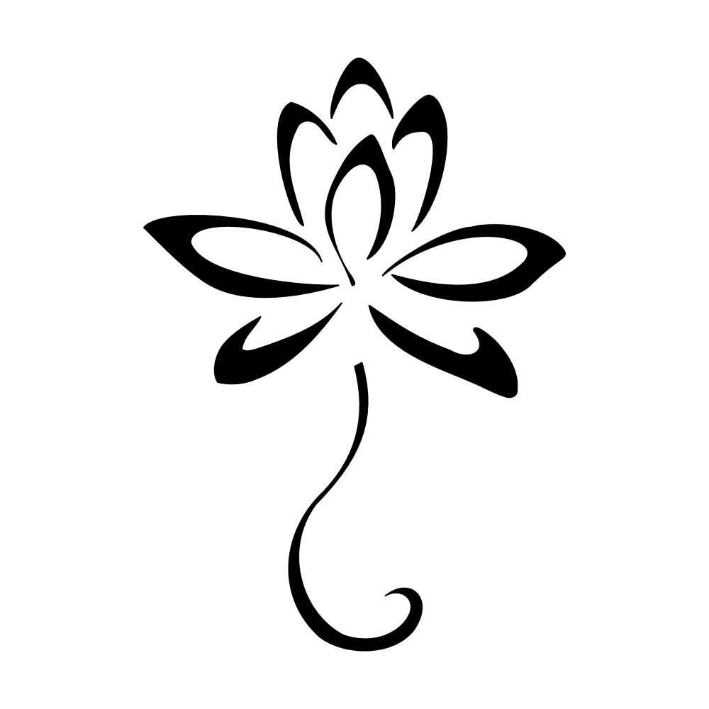 Simple Lotus Flower Tattoo Designs