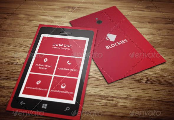 Smartphone Business Card Template Smartphone Business Card Template