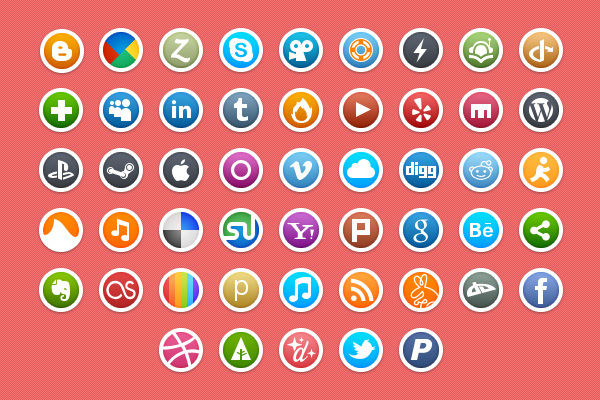 Social Media Icons Circle