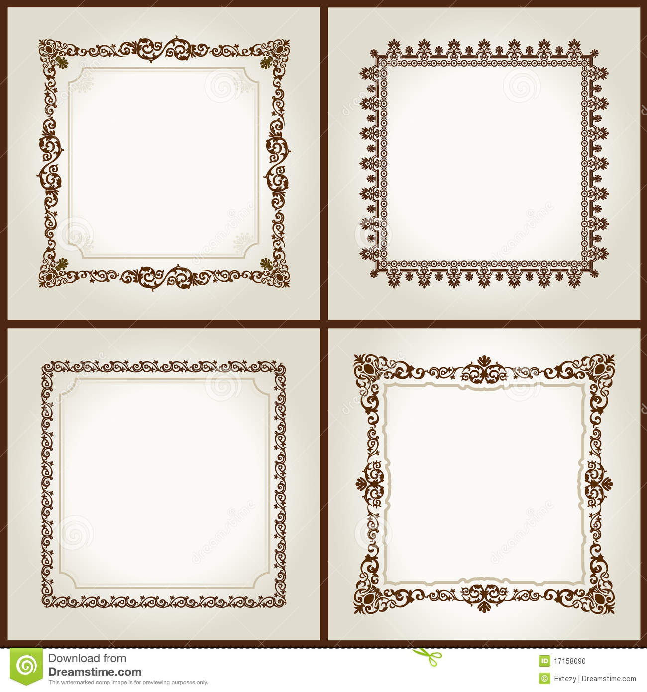 Square Vintage Frame Vector