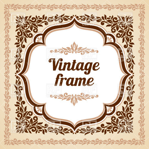 Square Vintage Frames and Borders