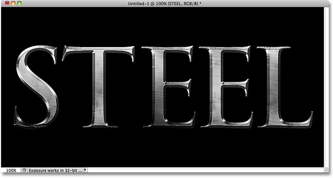 Steel Text Effect Photoshop