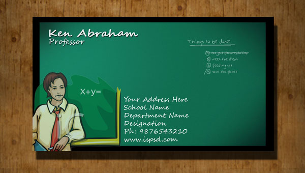 Teacher Business Card Template