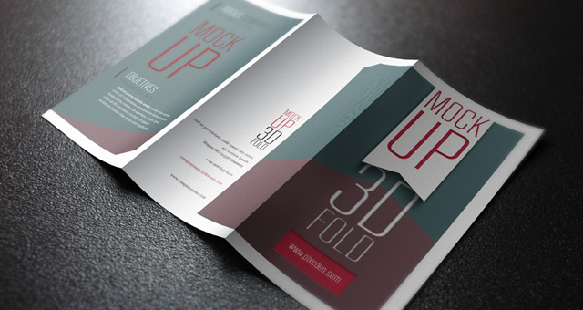 Tri-Fold Mockup Template PSD