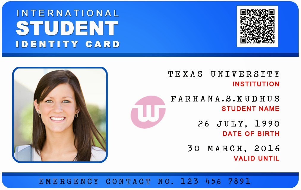 University Student ID Card Template