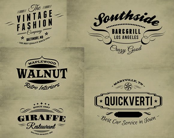 Vintage Logo Design Templates Free