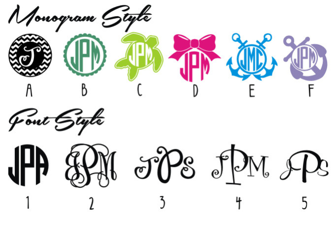 Vinyl Cutter Monogram Fonts