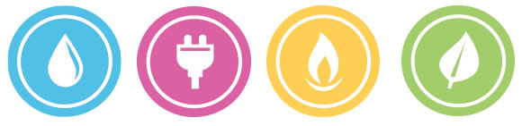 Water Gas Electric Utility Icon