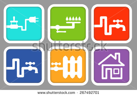 Water Gas Electric Utility Icon