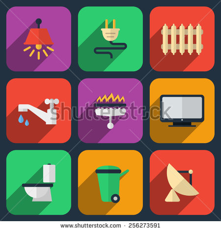 Water Gas Electric Utility Icon Water Gas Electric Utility Icon