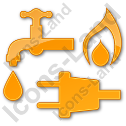 Water Gas Electric Utility Icon