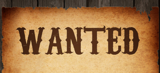 10 Wanted Sign Font Images