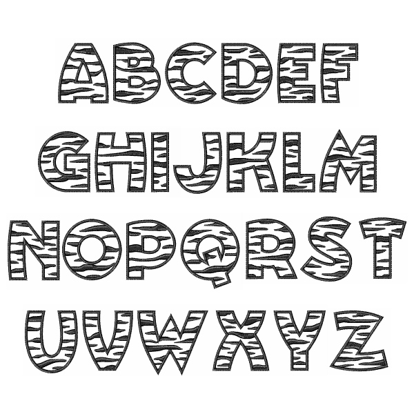 Zebra Letter Font Free