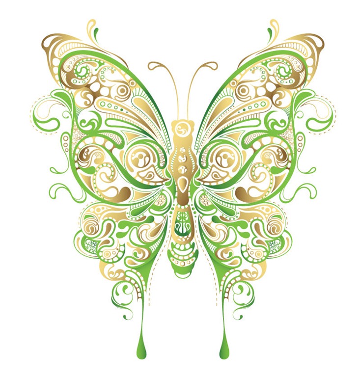 Abstract Butterfly Vector Abstract Butterfly Vector