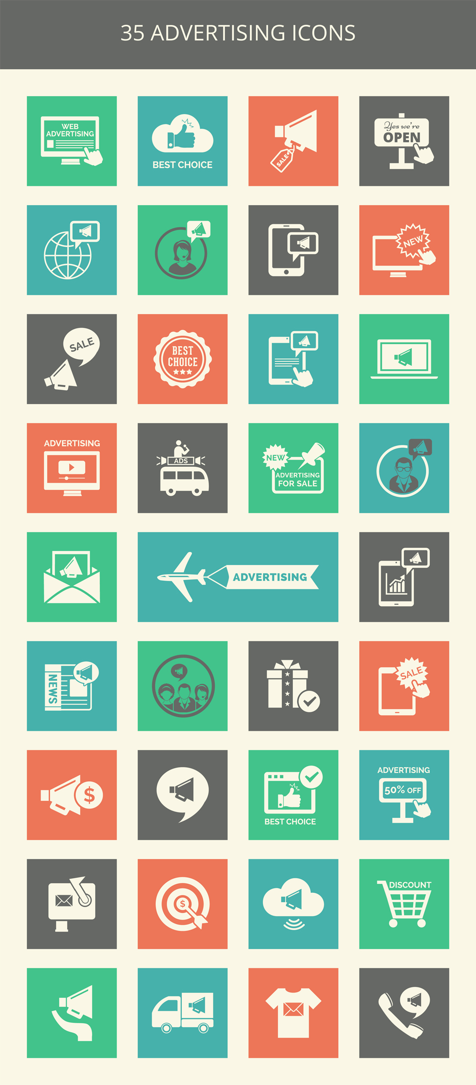 Advertising Icons Free Download