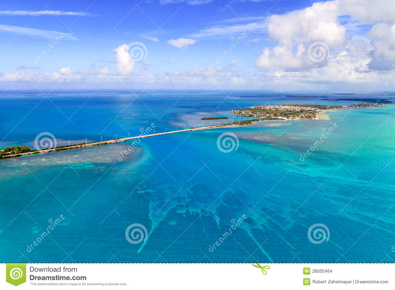 Aerial View Key West Florida Bridge
