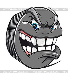 Angry Hockey Puck Clip Art