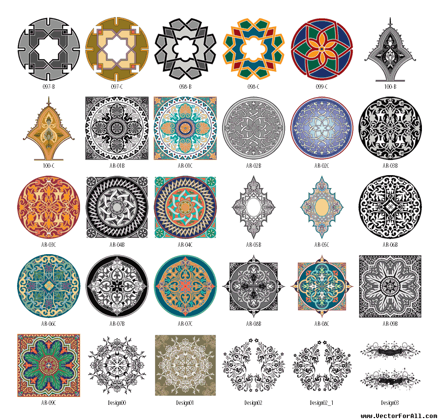 Arabesque Islamic Clip Arts