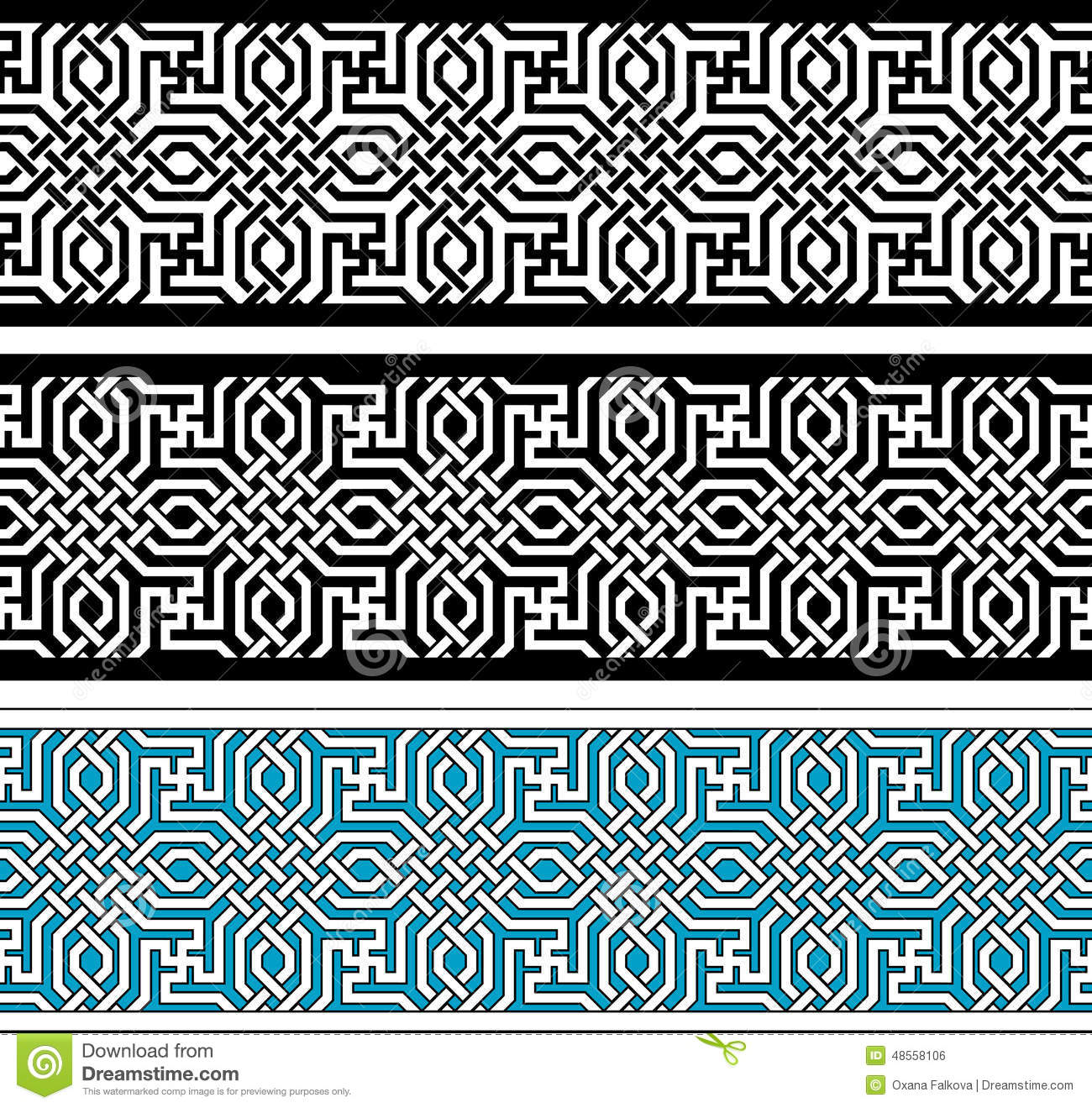 Arabic Geometric Border Designs