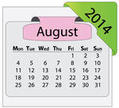 August Calendar Graphics Design