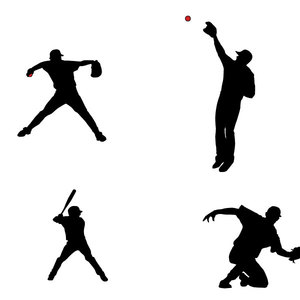 Baseball Player Silhouette Vector Free