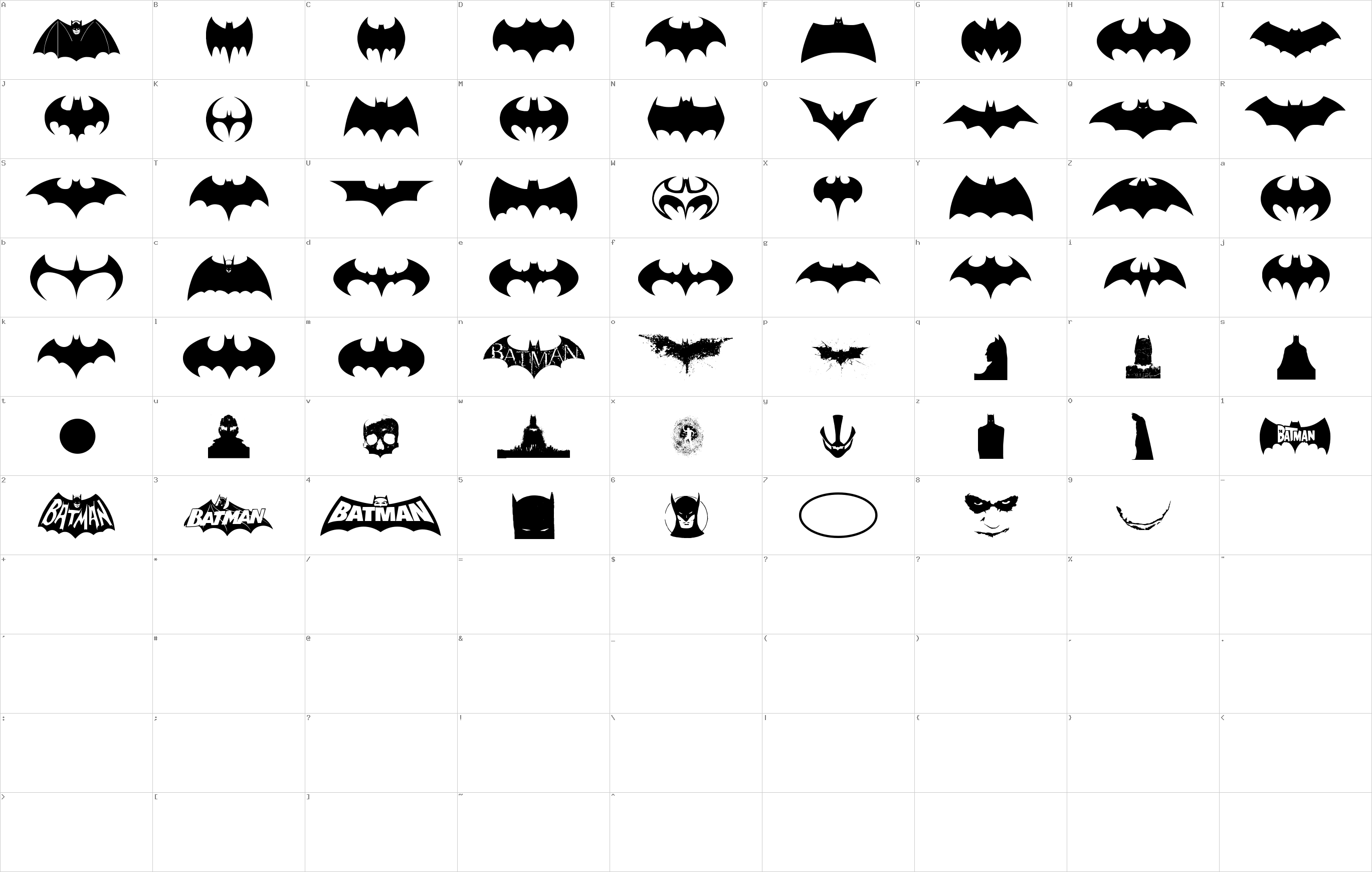 Batman Logo Font Free Download