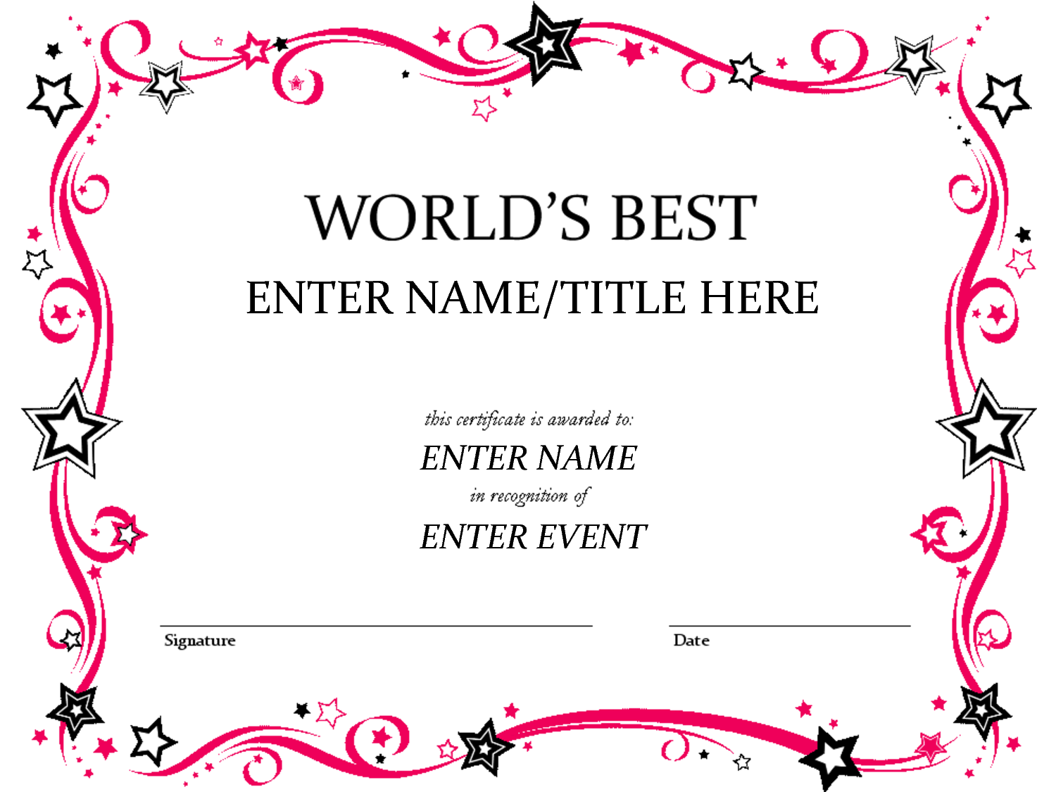 21 Editable Microsoft Certificate Templates Images - Free Editable Intended For Free Funny Award Certificate Templates For Word