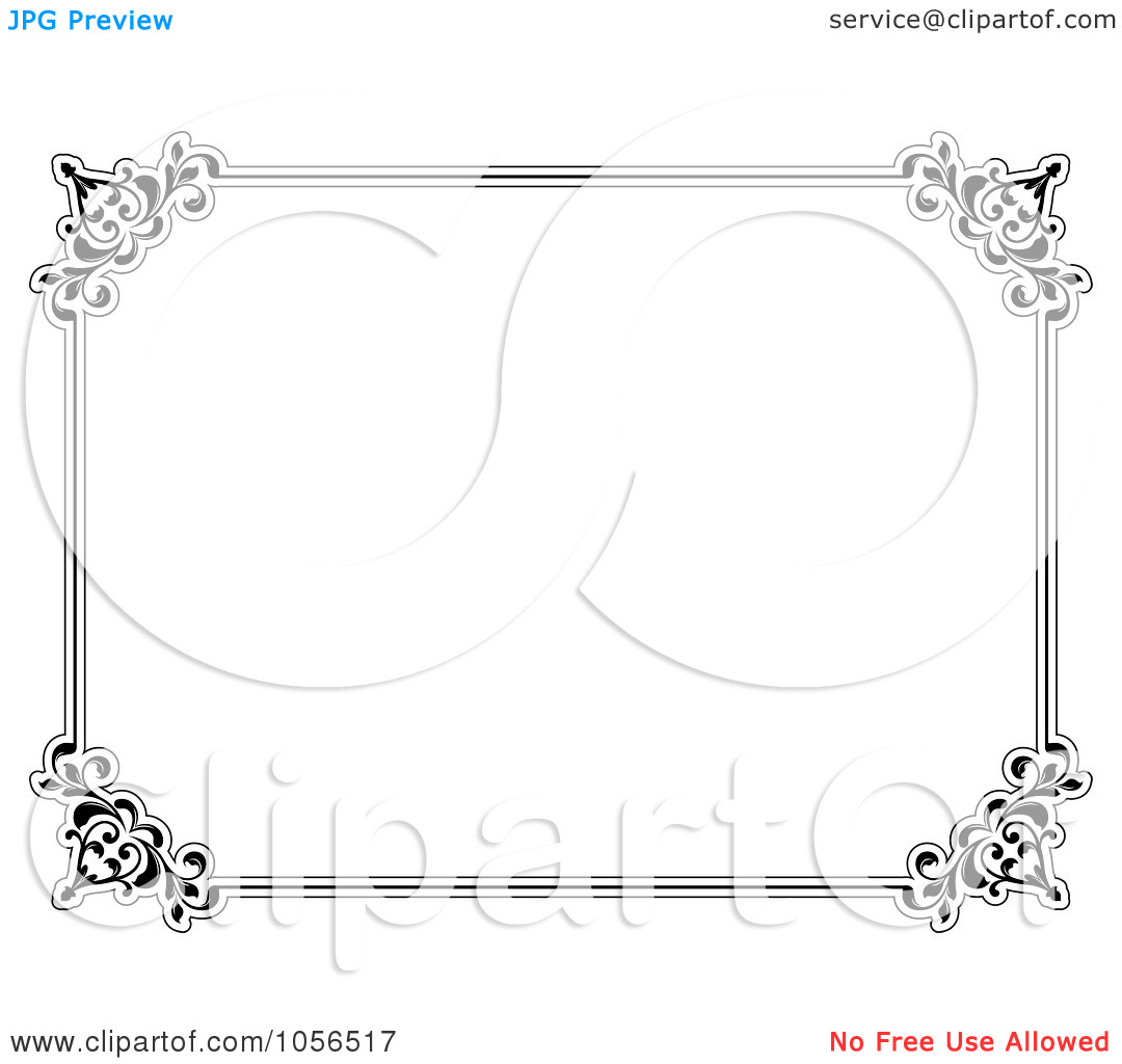 Black and White Clip Art Certificate Frames Black and White Clip Art Certificate Frames