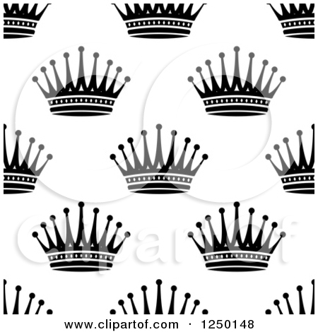 Black and White Crown Template