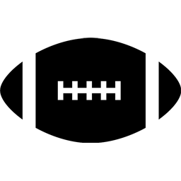 Black and White Football Icon Logo