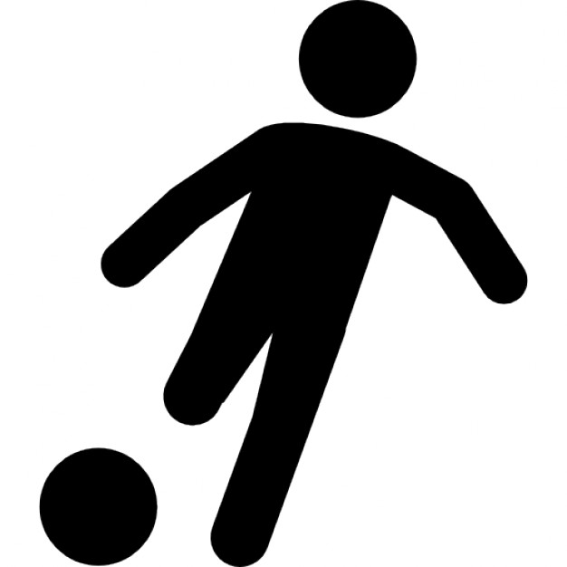 Black and White Football Icon