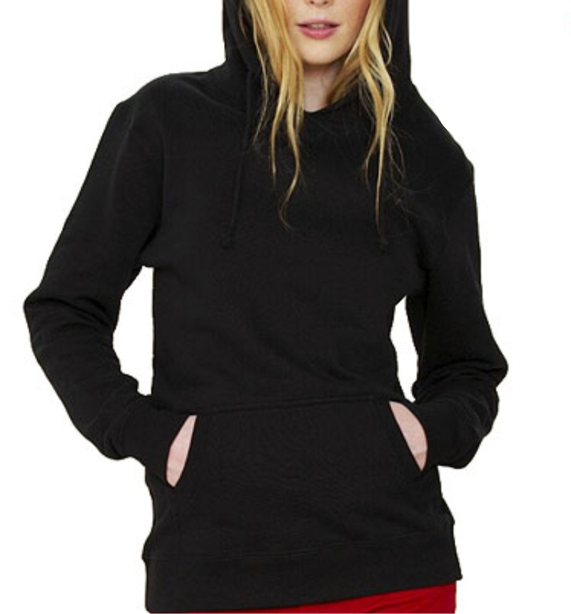Black Hooded Sweatshirt Woman