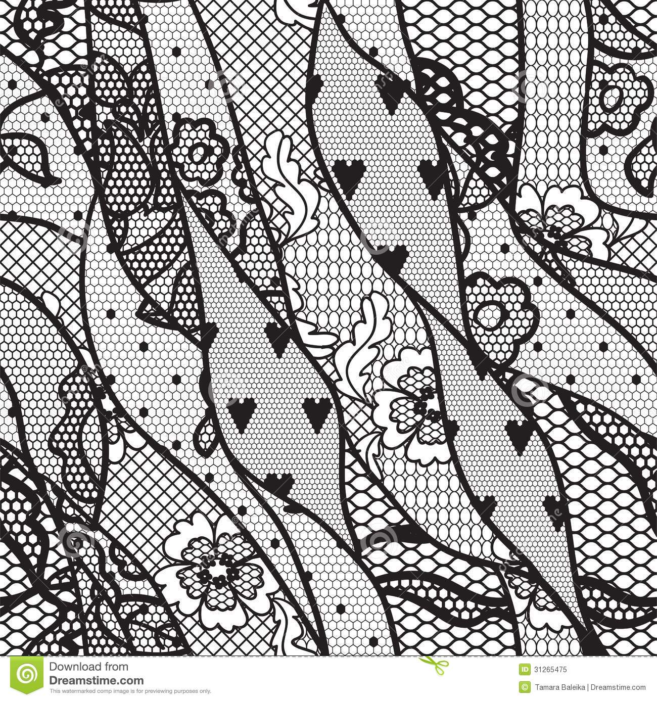 Black Lace Pattern Vector