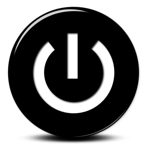 Black Power Button Icon