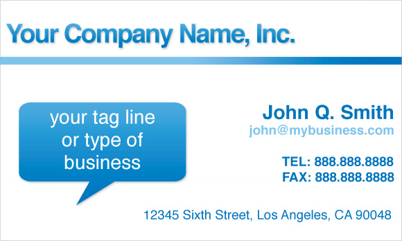 Blank Business Card Template