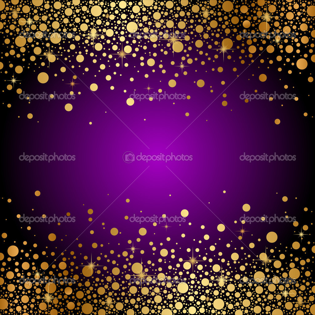 Blue and Gold Sparkles Background