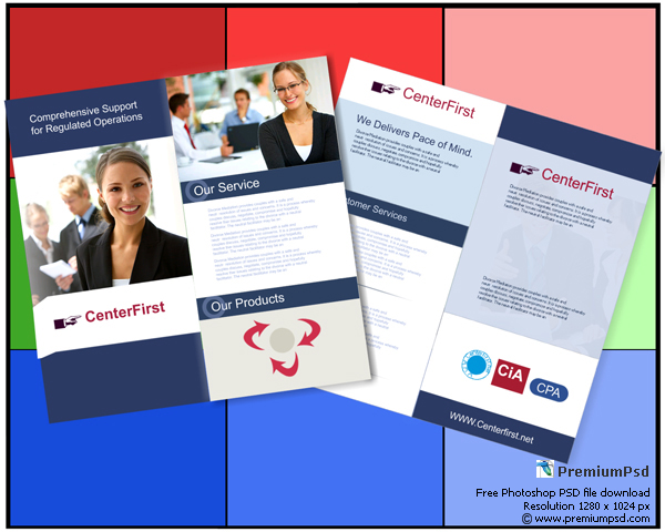 Blue Brochure Template Free Blue Brochure Template Free
