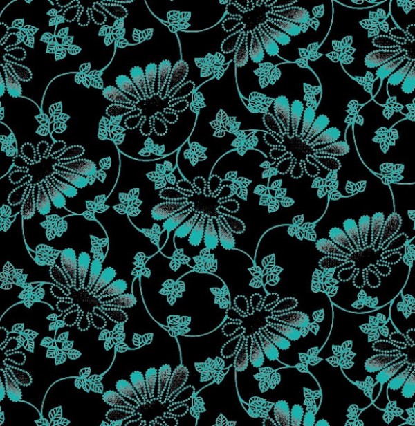 Blue Floral Lace Pattern