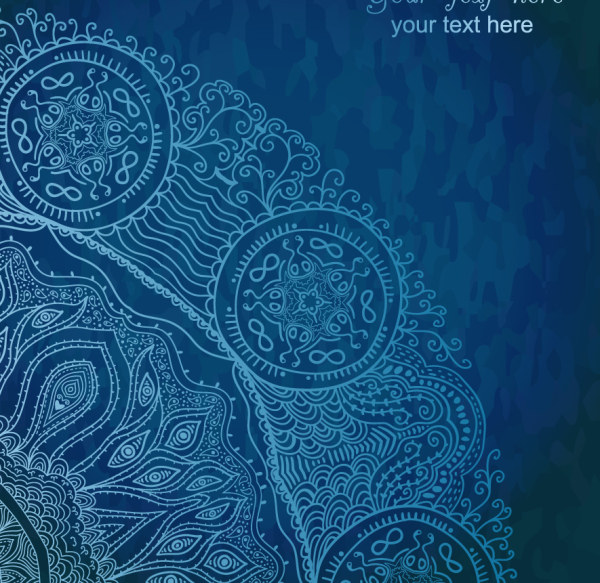 12 Blue Lace Vector Images