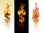 Burning Money Sign
