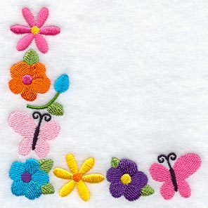 Butterfly Flower Corner Border Butterfly Flower Corner Border