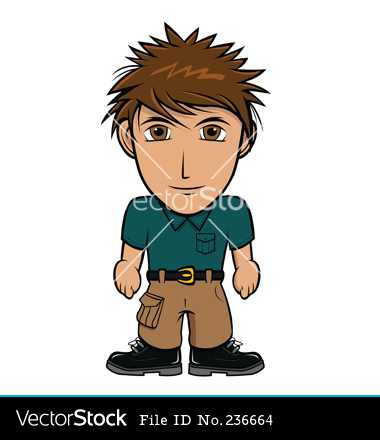 Cartoon Man Standing Clip Art