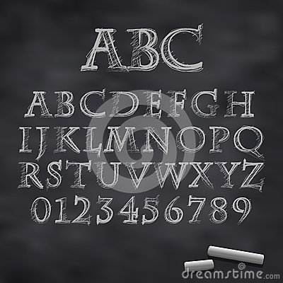 Chalk Alphabet Vector Font