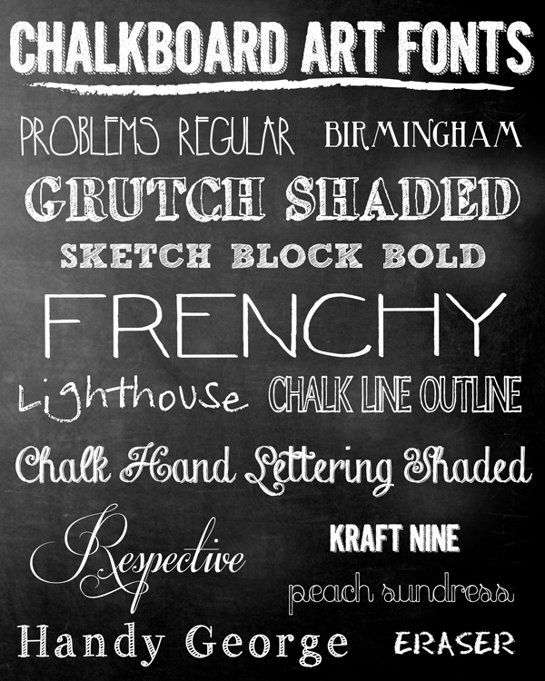 Chalkboard Art Fonts Free