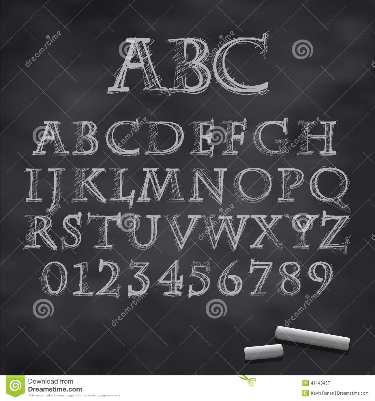 Chalkboard Chalk Alphabet Fonts