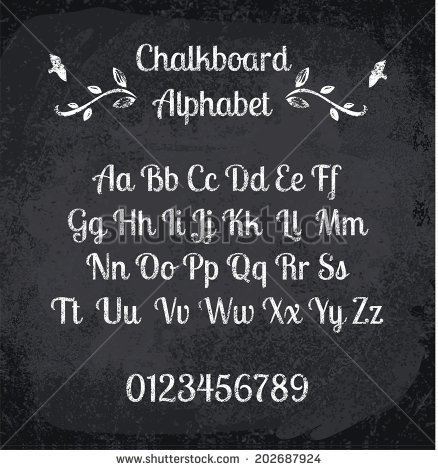 Chalkboard Font Alphabet