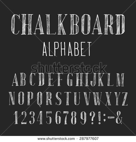 Chalkboard Lettering Font Alphabet